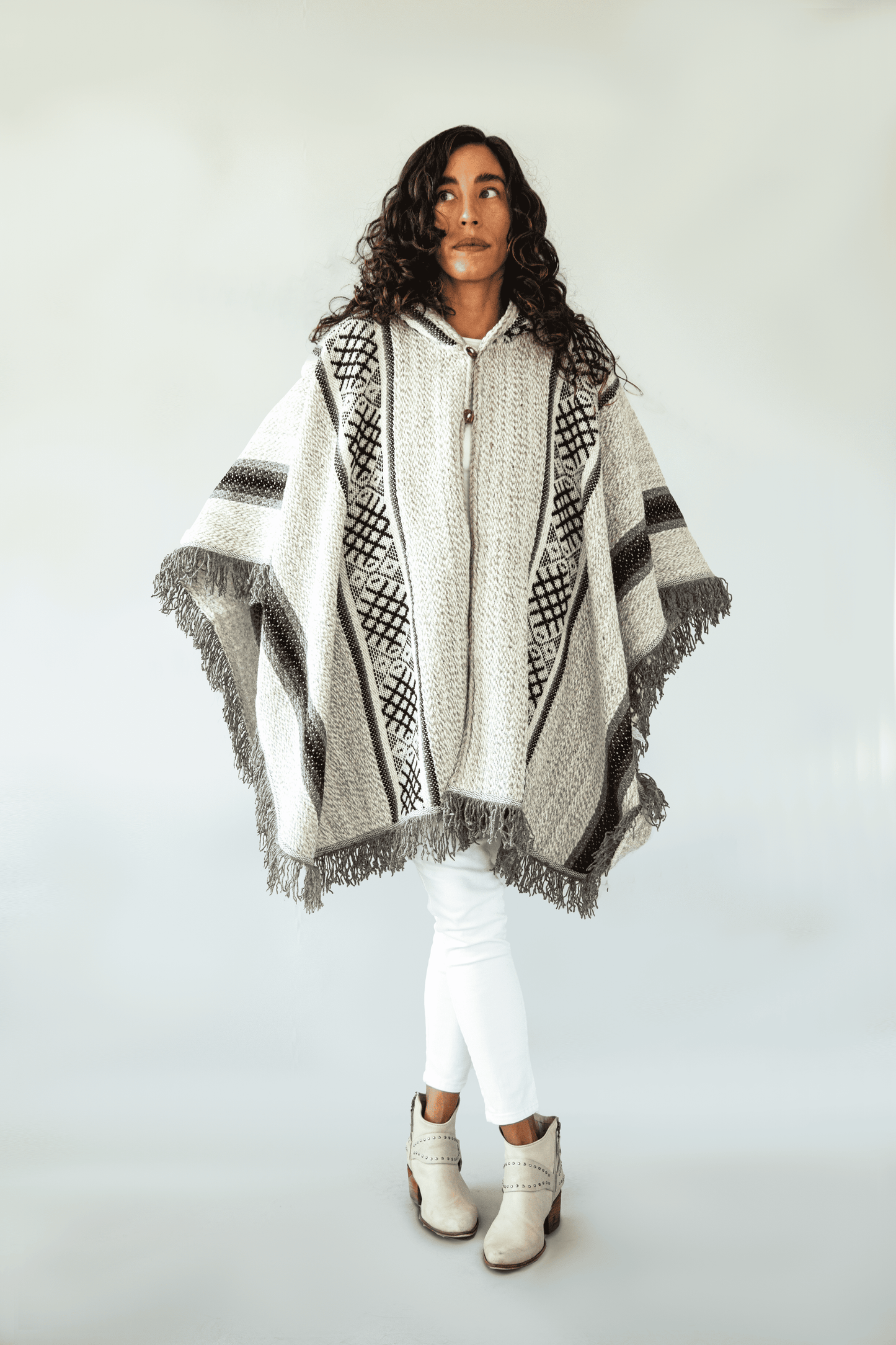 White Wayfarer Poncho