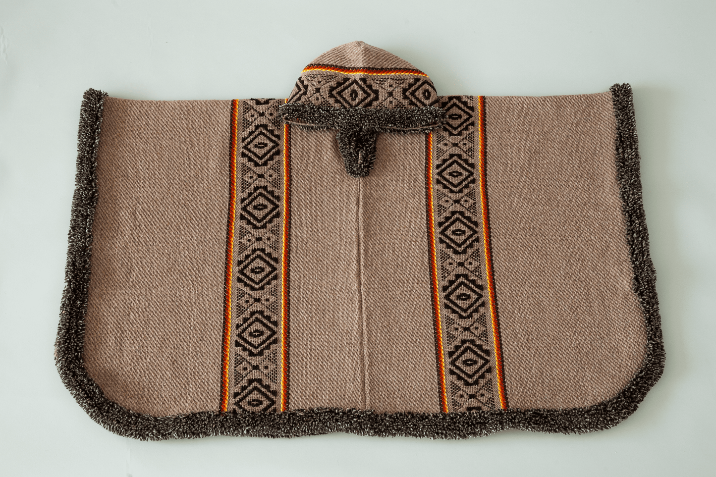 Light-Brown Artisan Poncho